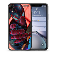 Thumbnail for Θήκη iPhone XR Spider Hand από τη Smartfits με σχέδιο στο πίσω μέρος και μαύρο περίβλημα | iPhone XR Spider Hand case with colorful back and black bezels