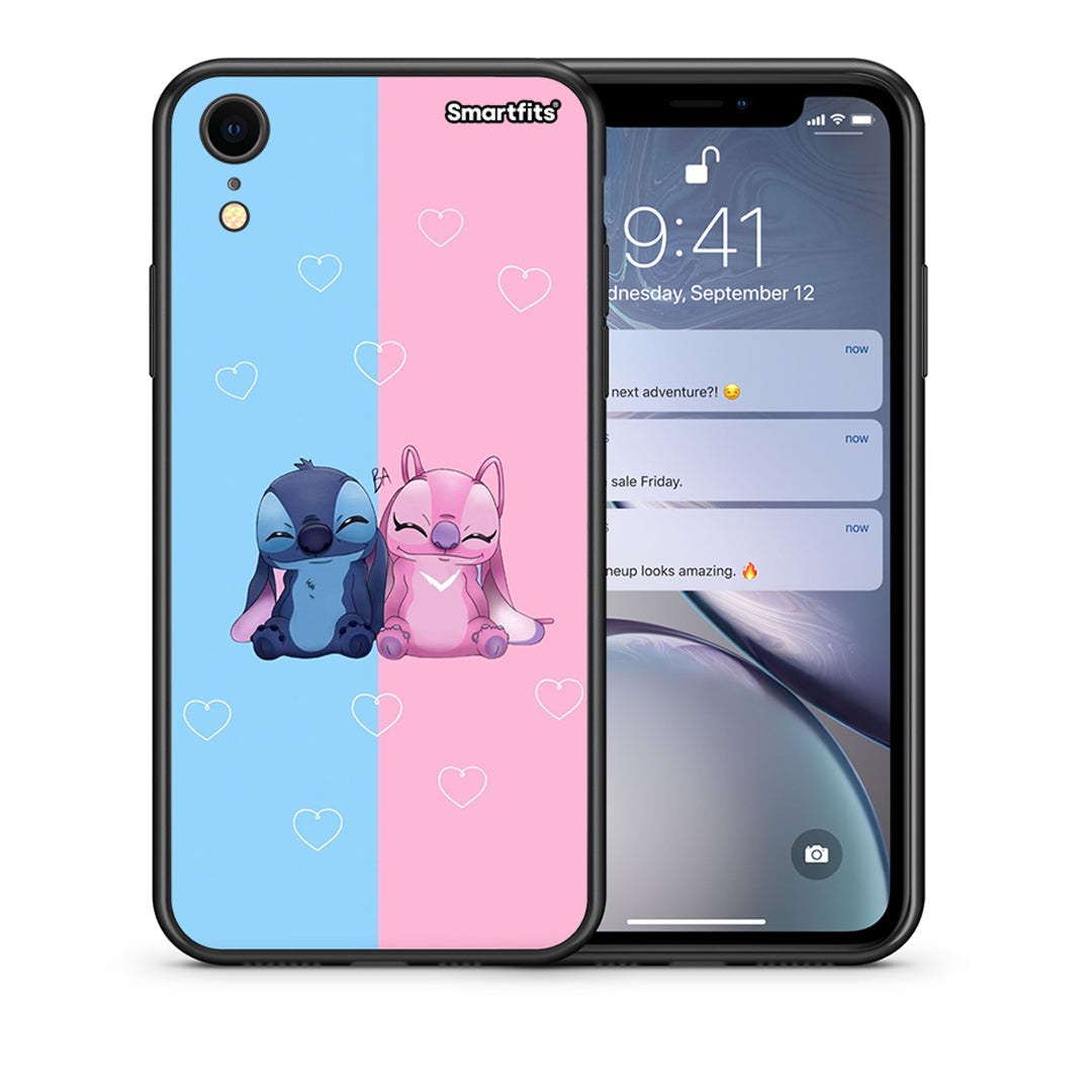 Θήκη iPhone XR Stitch And Angel από τη Smartfits με σχέδιο στο πίσω μέρος και μαύρο περίβλημα | iPhone XR Stitch And Angel case with colorful back and black bezels