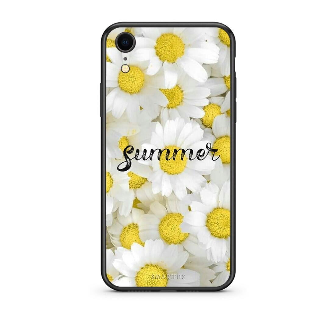 iphone xr Summer Daisies Θήκη από τη Smartfits με σχέδιο στο πίσω μέρος και μαύρο περίβλημα | Smartphone case with colorful back and black bezels by Smartfits