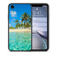 Thumbnail for Θήκη iPhone XR Tropical Vibes από τη Smartfits με σχέδιο στο πίσω μέρος και μαύρο περίβλημα | iPhone XR Tropical Vibes case with colorful back and black bezels