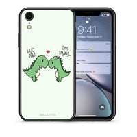 Thumbnail for Θήκη iPhone XR Rex Valentine από τη Smartfits με σχέδιο στο πίσω μέρος και μαύρο περίβλημα | iPhone XR Rex Valentine case with colorful back and black bezels