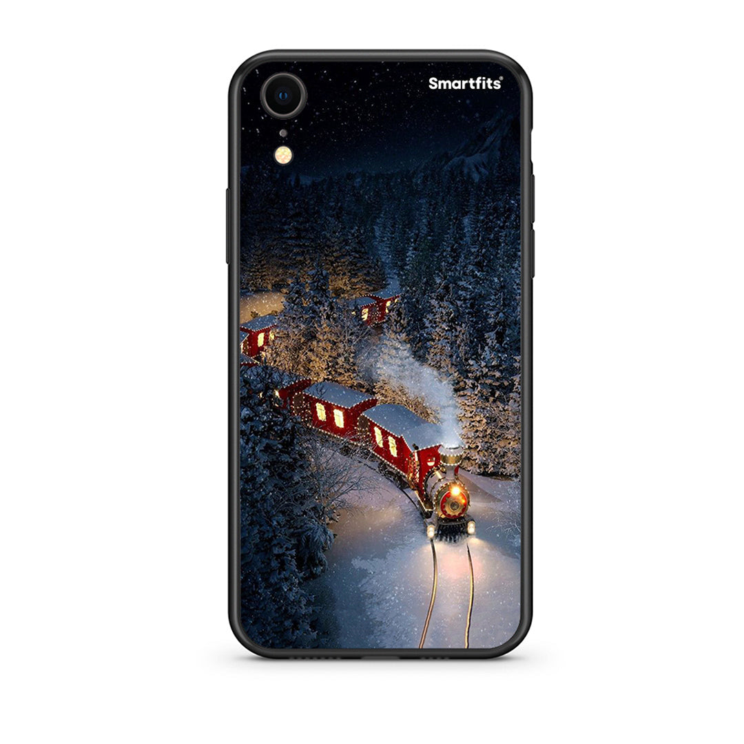 iphone xr Xmas Train θήκη από τη Smartfits με σχέδιο στο πίσω μέρος και μαύρο περίβλημα | Smartphone case with colorful back and black bezels by Smartfits