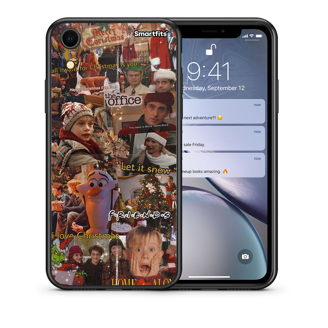 Θήκη iPhone XR Xmas Wishes από τη Smartfits με σχέδιο στο πίσω μέρος και μαύρο περίβλημα | iPhone XR Xmas Wishes case with colorful back and black bezels