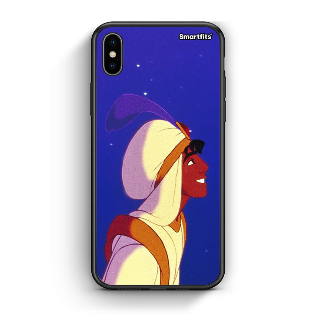 iphone xs max Alladin And Jasmine Love 1 θήκη από τη Smartfits με σχέδιο στο πίσω μέρος και μαύρο περίβλημα | Smartphone case with colorful back and black bezels by Smartfits