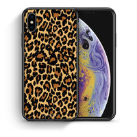 Thumbnail for Θήκη iPhone X/Xs Leopard Animal από τη Smartfits με σχέδιο στο πίσω μέρος και μαύρο περίβλημα | iPhone X/Xs Leopard Animal case with colorful back and black bezels