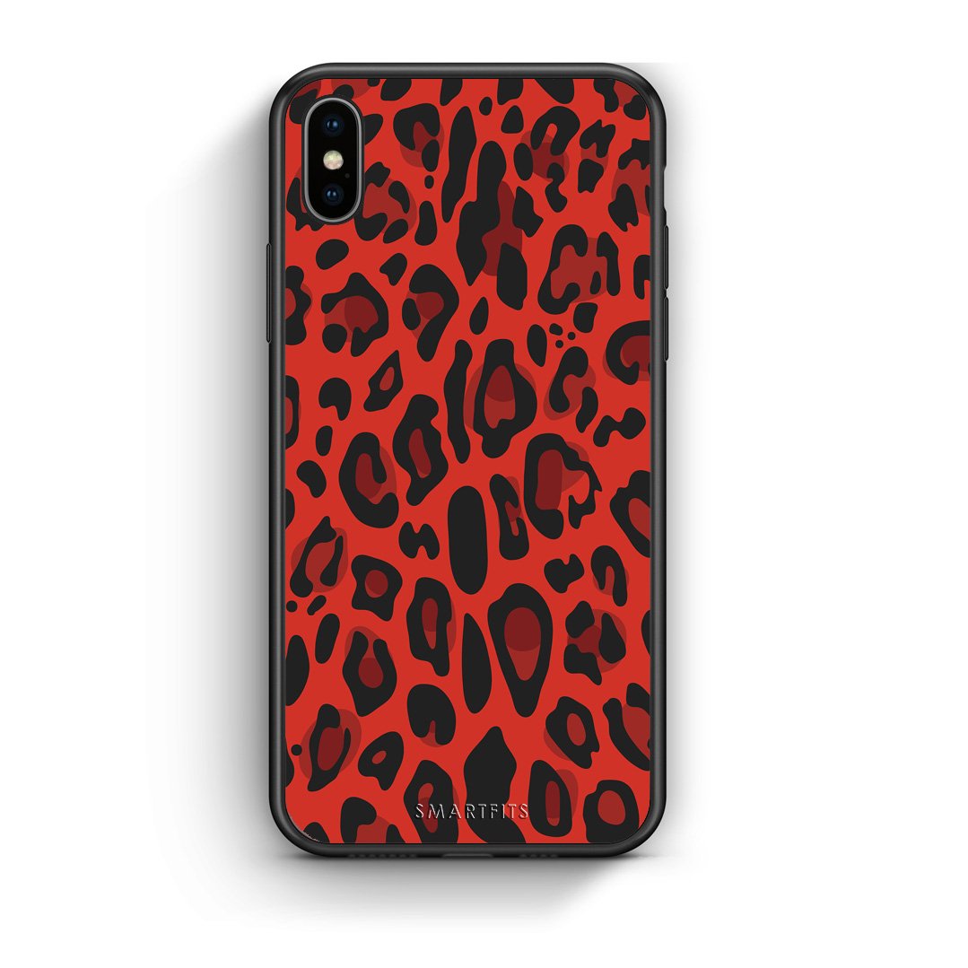 4 - iphone xs max Red Leopard Animal case, cover, bumper