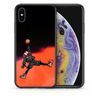 Thumbnail for Θήκη iPhone X/Xs Basketball Hero από τη Smartfits με σχέδιο στο πίσω μέρος και μαύρο περίβλημα | iPhone X/Xs Basketball Hero case with colorful back and black bezels