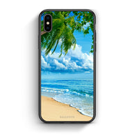 Thumbnail for iPhone X/Xs Beautiful Beach θήκη από τη Smartfits με σχέδιο στο πίσω μέρος και μαύρο περίβλημα | Smartphone case with colorful back and black bezels by Smartfits