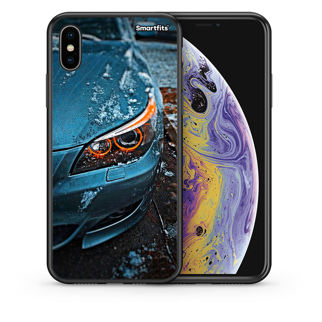Θήκη iPhone X / Xs Bmw E60 από τη Smartfits με σχέδιο στο πίσω μέρος και μαύρο περίβλημα | iPhone X / Xs Bmw E60 case with colorful back and black bezels