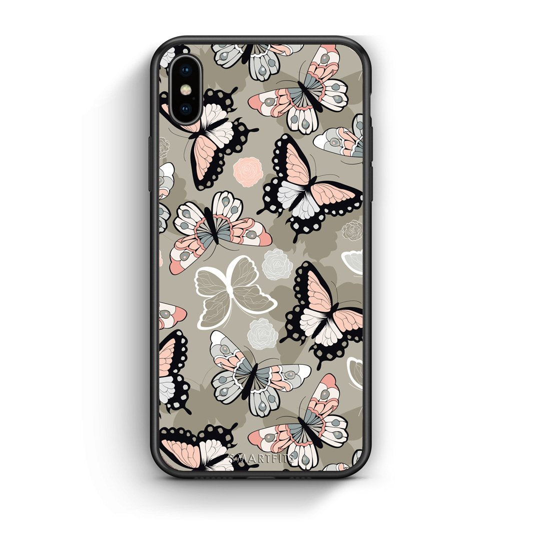 135 - iphone xs max Butterflies Boho case, cover, bumper