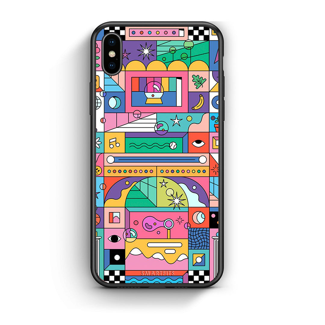 iphone xs max Bubbles Soap θήκη από τη Smartfits με σχέδιο στο πίσω μέρος και μαύρο περίβλημα | Smartphone case with colorful back and black bezels by Smartfits
