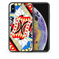 Thumbnail for Θήκη iPhone Xs Max Card Love από τη Smartfits με σχέδιο στο πίσω μέρος και μαύρο περίβλημα | iPhone Xs Max Card Love case with colorful back and black bezels