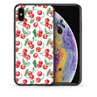 Thumbnail for Θήκη iPhone X/Xs Cherry Summer από τη Smartfits με σχέδιο στο πίσω μέρος και μαύρο περίβλημα | iPhone X/Xs Cherry Summer case with colorful back and black bezels