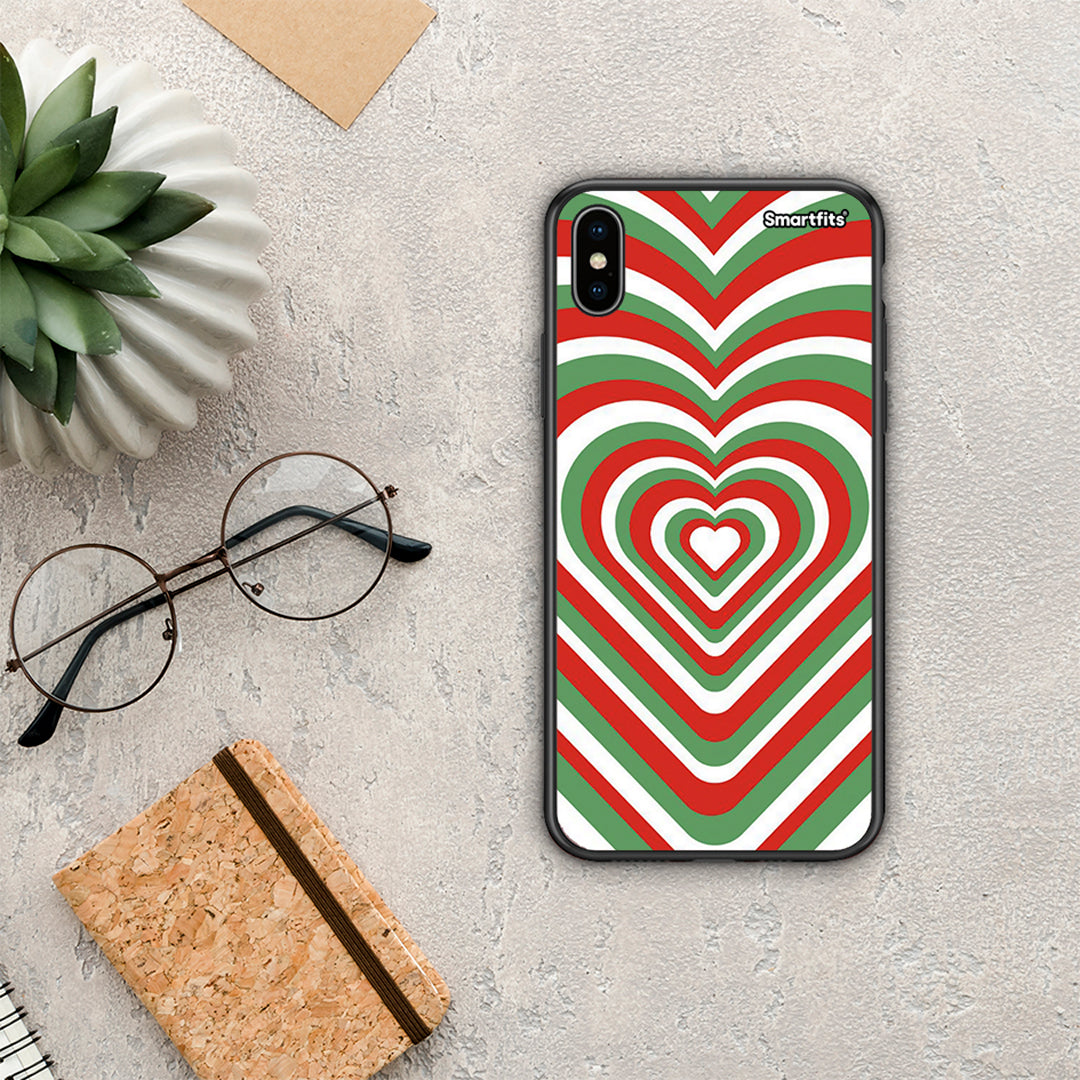 Christmas Hearts - iPhone X / XS case