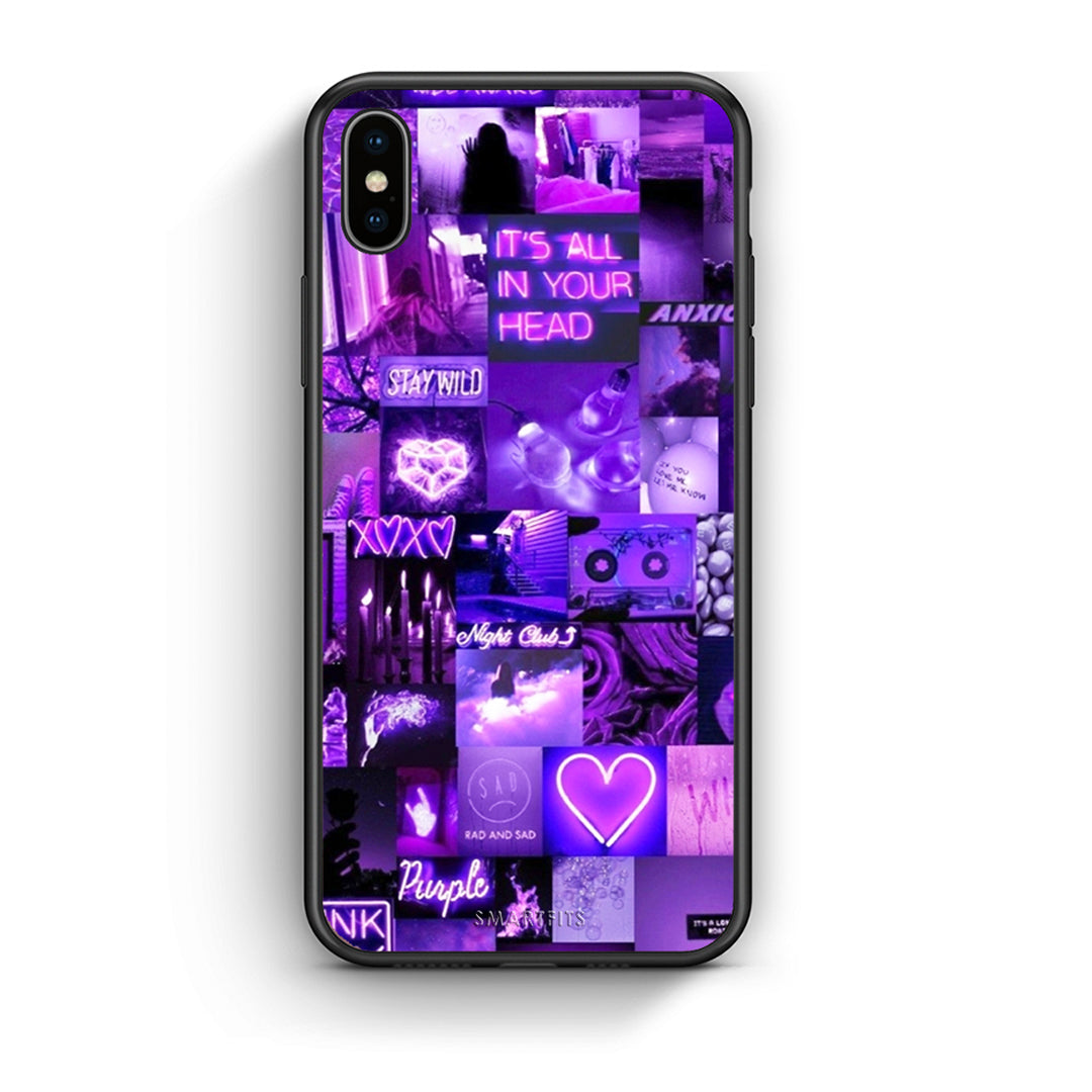 iPhone X / Xs Collage Stay Wild Θήκη Αγίου Βαλεντίνου από τη Smartfits με σχέδιο στο πίσω μέρος και μαύρο περίβλημα | Smartphone case with colorful back and black bezels by Smartfits