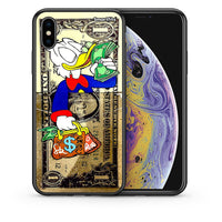 Thumbnail for Θήκη iPhone X / Xs Duck Money από τη Smartfits με σχέδιο στο πίσω μέρος και μαύρο περίβλημα | iPhone X / Xs Duck Money case with colorful back and black bezels
