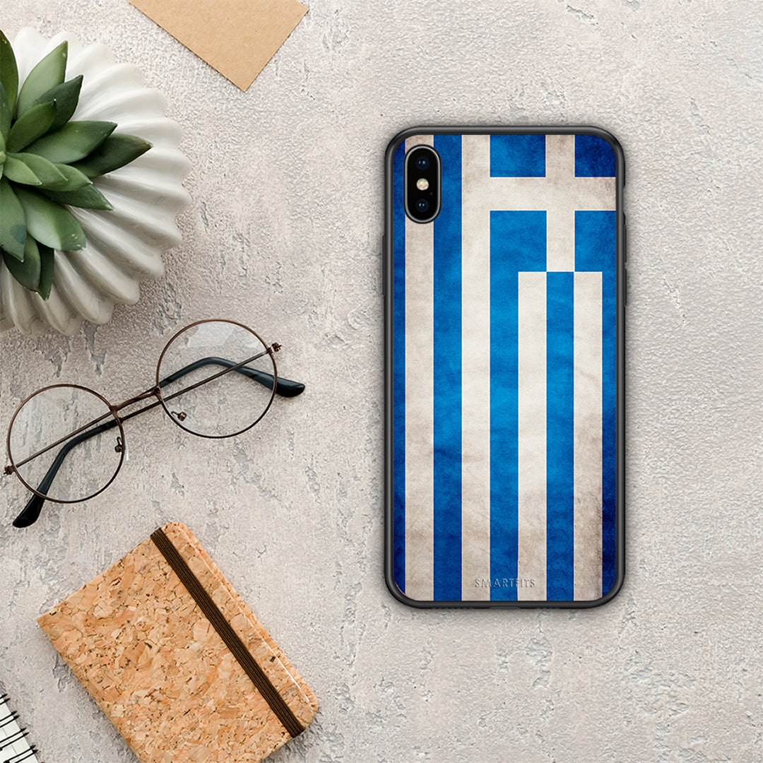 Flag Greek - iPhone X / Xs case