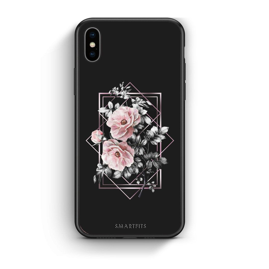 4 - iPhone X/Xs Frame Flower case, cover, bumper
