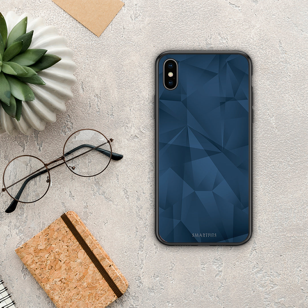 Geometric Blue Abstract - iPhone Xs Max case