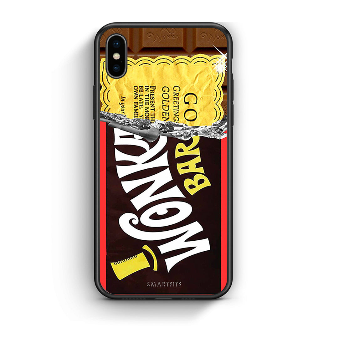 iPhone X/Xs Golden Ticket θήκη από τη Smartfits με σχέδιο στο πίσω μέρος και μαύρο περίβλημα | Smartphone case with colorful back and black bezels by Smartfits
