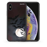 Thumbnail for Θήκη iPhone X / Xs Halloween Bat Night από τη Smartfits με σχέδιο στο πίσω μέρος και μαύρο περίβλημα | iPhone X / Xs Halloween Bat Night case with colorful back and black bezels