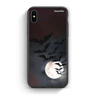 Thumbnail for iPhone X / Xs Halloween Bat Night Θήκη από τη Smartfits με σχέδιο στο πίσω μέρος και μαύρο περίβλημα | Smartphone case with colorful back and black bezels by Smartfits