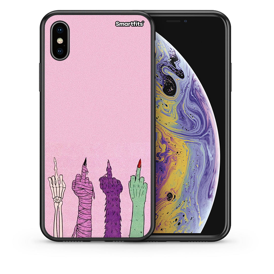 Θήκη iPhone X / Xs Halloween Be A Lady από τη Smartfits με σχέδιο στο πίσω μέρος και μαύρο περίβλημα | iPhone X / Xs Halloween Be A Lady case with colorful back and black bezels