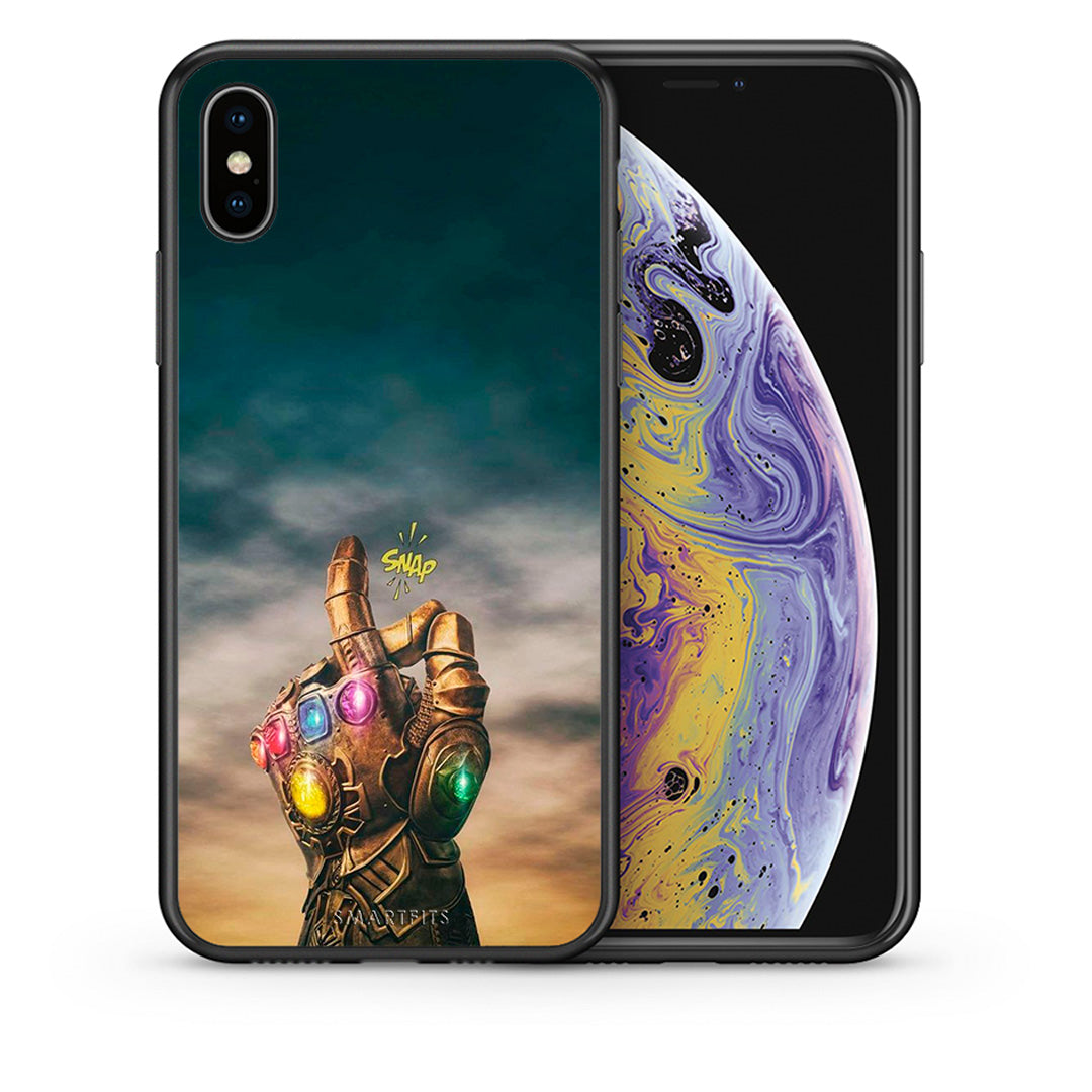 Θήκη iPhone X/Xs Infinity Snap από τη Smartfits με σχέδιο στο πίσω μέρος και μαύρο περίβλημα | iPhone X/Xs Infinity Snap case with colorful back and black bezels