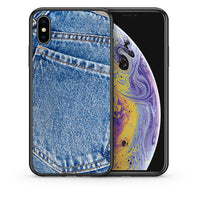 Thumbnail for Θήκη iPhone X/Xs Jeans Pocket από τη Smartfits με σχέδιο στο πίσω μέρος και μαύρο περίβλημα | iPhone X/Xs Jeans Pocket case with colorful back and black bezels