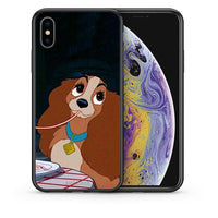 Thumbnail for Θήκη Αγίου Βαλεντίνου iPhone X / Xs Lady And Tramp 2 από τη Smartfits με σχέδιο στο πίσω μέρος και μαύρο περίβλημα | iPhone X / Xs Lady And Tramp 2 case with colorful back and black bezels