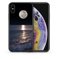 Thumbnail for Θήκη iPhone X/Xs Moon Landscape από τη Smartfits με σχέδιο στο πίσω μέρος και μαύρο περίβλημα | iPhone X/Xs Moon Landscape case with colorful back and black bezels