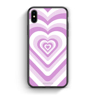 Thumbnail for iphone xs max Lilac Hearts θήκη από τη Smartfits με σχέδιο στο πίσω μέρος και μαύρο περίβλημα | Smartphone case with colorful back and black bezels by Smartfits