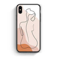 Thumbnail for iPhone X/Xs LineArt Woman θήκη από τη Smartfits με σχέδιο στο πίσω μέρος και μαύρο περίβλημα | Smartphone case with colorful back and black bezels by Smartfits
