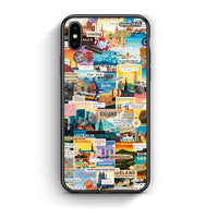 Thumbnail for iphone xs max Live To Travel θήκη από τη Smartfits με σχέδιο στο πίσω μέρος και μαύρο περίβλημα | Smartphone case with colorful back and black bezels by Smartfits