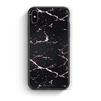 Thumbnail for 4 - iPhone X/Xs Black Rosegold Marble case, cover, bumper