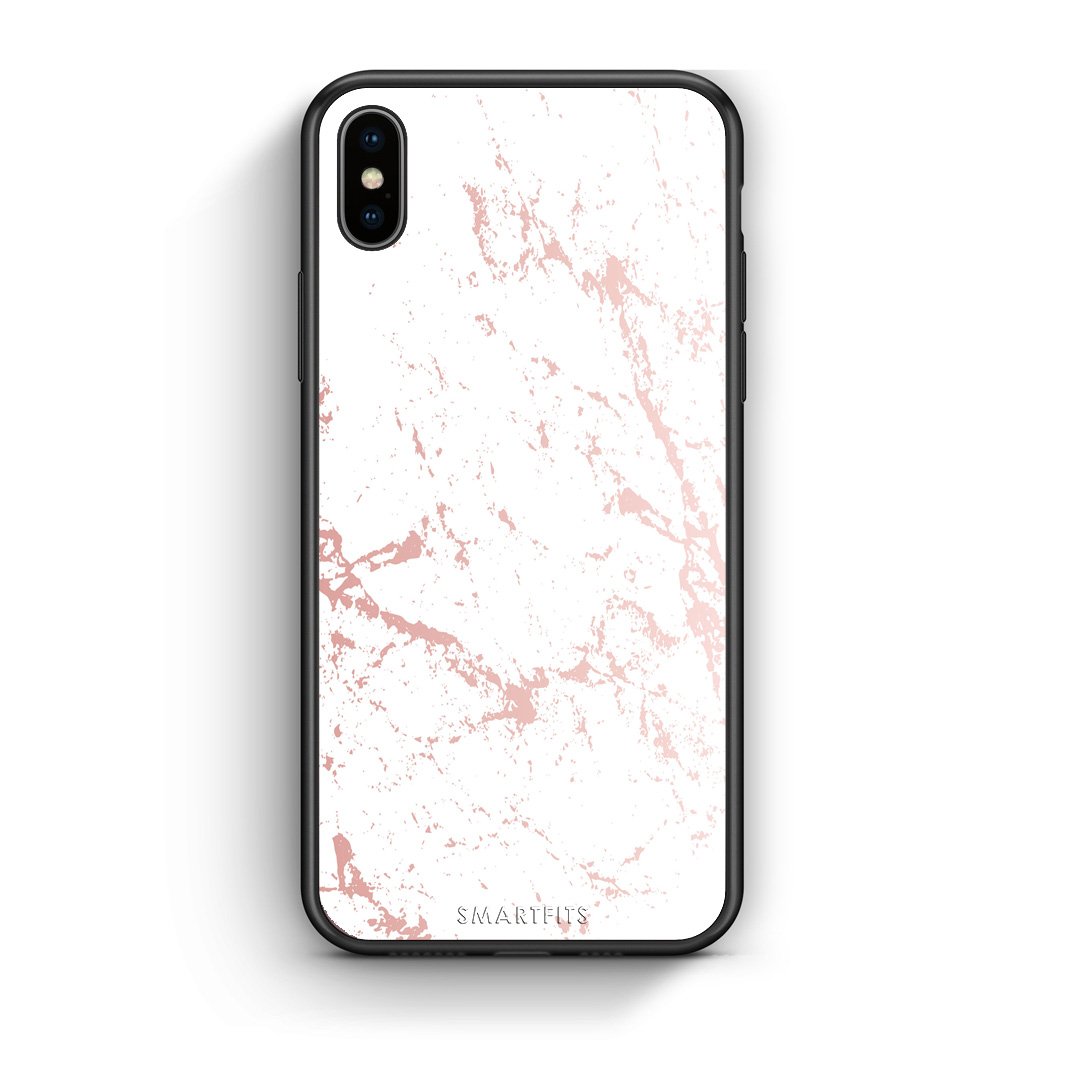 116 - iPhone X/Xs Pink Splash Marble case, cover, bumper
