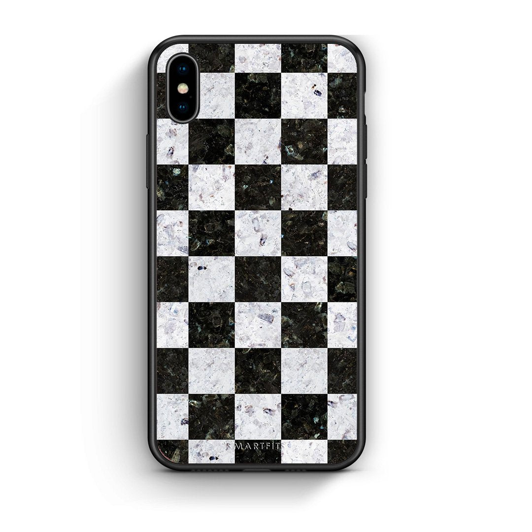 4 - iphone xs max Square Geometric Marble case, cover, bumper