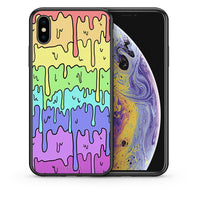 Thumbnail for Θήκη iPhone X/Xs Melting Rainbow από τη Smartfits με σχέδιο στο πίσω μέρος και μαύρο περίβλημα | iPhone X/Xs Melting Rainbow case with colorful back and black bezels