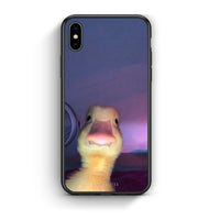 Thumbnail for iPhone X/Xs Meme Duck θήκη από τη Smartfits με σχέδιο στο πίσω μέρος και μαύρο περίβλημα | Smartphone case with colorful back and black bezels by Smartfits