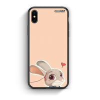 Thumbnail for iphone xs max Nick Wilde And Judy Hopps Love 2 θήκη από τη Smartfits με σχέδιο στο πίσω μέρος και μαύρο περίβλημα | Smartphone case with colorful back and black bezels by Smartfits