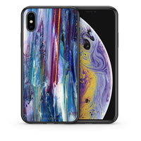 Thumbnail for Θήκη iPhone X/Xs Winter Paint από τη Smartfits με σχέδιο στο πίσω μέρος και μαύρο περίβλημα | iPhone X/Xs Winter Paint case with colorful back and black bezels