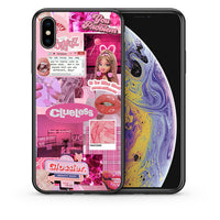 Thumbnail for Θήκη Αγίου Βαλεντίνου iPhone X / Xs Pink Love από τη Smartfits με σχέδιο στο πίσω μέρος και μαύρο περίβλημα | iPhone X / Xs Pink Love case with colorful back and black bezels