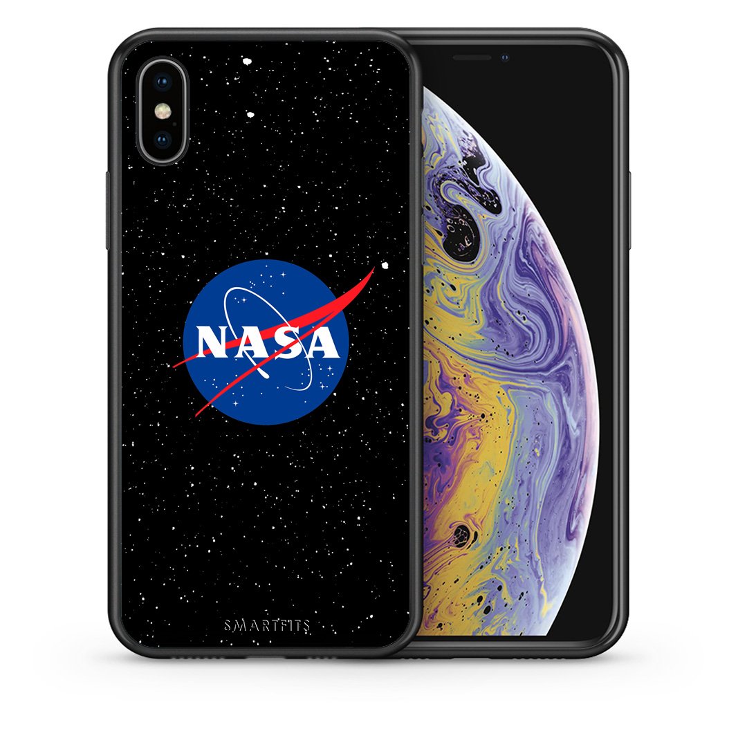 Θήκη iPhone Xs Max NASA PopArt από τη Smartfits με σχέδιο στο πίσω μέρος και μαύρο περίβλημα | iPhone Xs Max NASA PopArt case with colorful back and black bezels