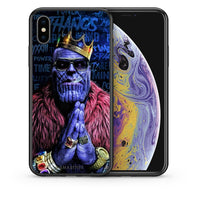 Thumbnail for Θήκη iPhone Xs Max Thanos PopArt από τη Smartfits με σχέδιο στο πίσω μέρος και μαύρο περίβλημα | iPhone Xs Max Thanos PopArt case with colorful back and black bezels