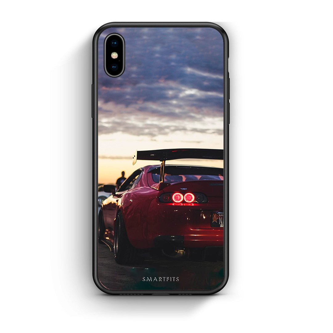 iphone xs max Racing Supra θήκη από τη Smartfits με σχέδιο στο πίσω μέρος και μαύρο περίβλημα | Smartphone case with colorful back and black bezels by Smartfits