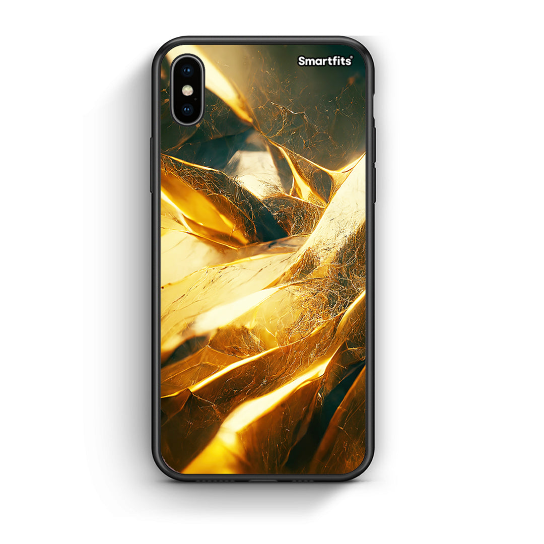 iPhone X/Xs Real Gold θήκη από τη Smartfits με σχέδιο στο πίσω μέρος και μαύρο περίβλημα | Smartphone case with colorful back and black bezels by Smartfits