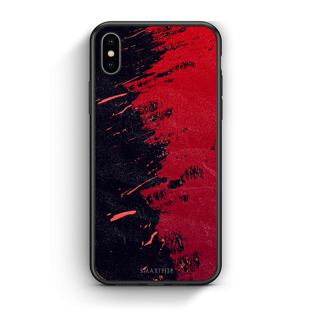 iPhone X / Xs Red Paint Θήκη Αγίου Βαλεντίνου από τη Smartfits με σχέδιο στο πίσω μέρος και μαύρο περίβλημα | Smartphone case with colorful back and black bezels by Smartfits