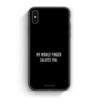 Thumbnail for iPhone X/Xs Salute θήκη από τη Smartfits με σχέδιο στο πίσω μέρος και μαύρο περίβλημα | Smartphone case with colorful back and black bezels by Smartfits