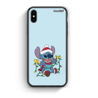 Thumbnail for iPhone X/Xs Santa Stich θήκη από τη Smartfits με σχέδιο στο πίσω μέρος και μαύρο περίβλημα | Smartphone case with colorful back and black bezels by Smartfits