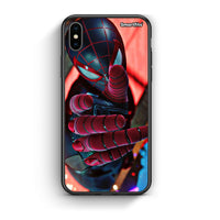 Thumbnail for iphone xs max Spider Hand Θήκη από τη Smartfits με σχέδιο στο πίσω μέρος και μαύρο περίβλημα | Smartphone case with colorful back and black bezels by Smartfits